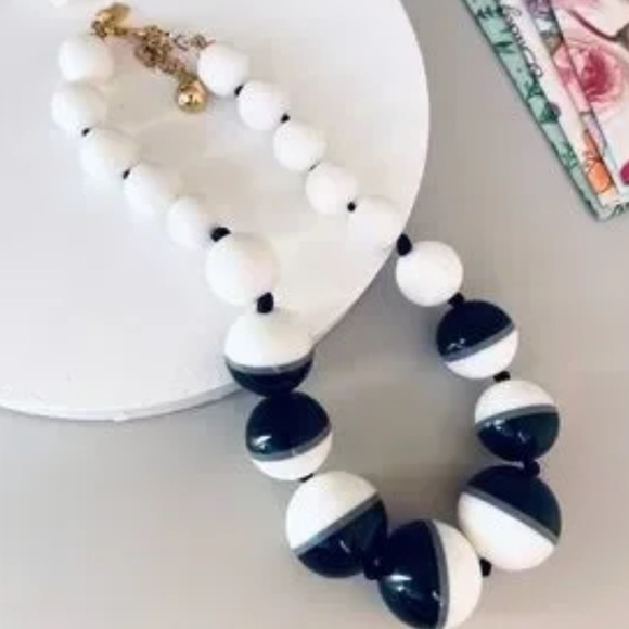 Kate Spade Black and White Beaded Necklace - Picture 2 of 3